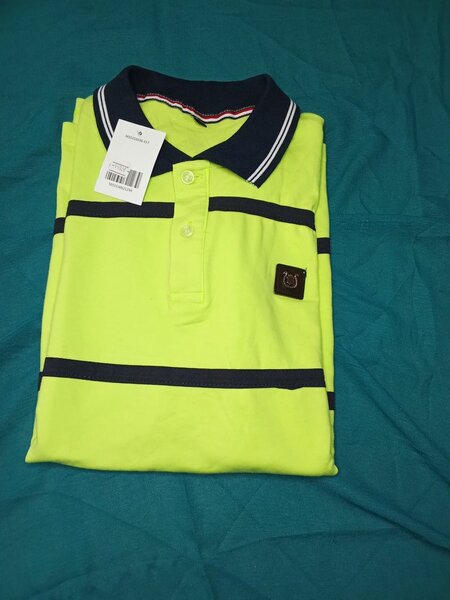 Polo Homme Vert Fluo Élégant