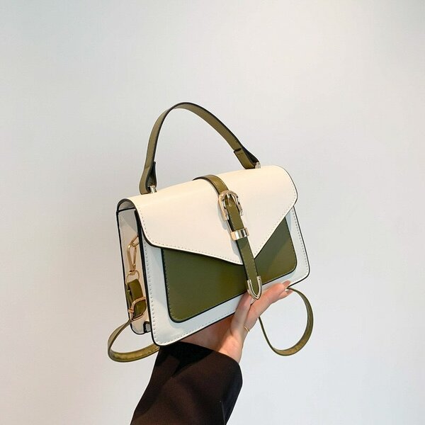 Quality women's bag white+green