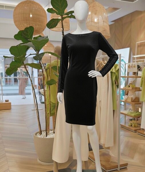 Robe en Velours Élégante