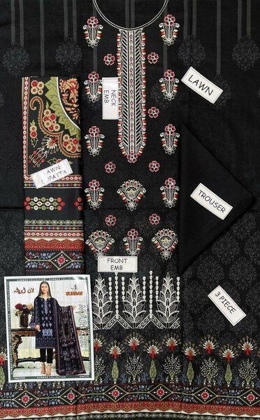 Printed lawn suit
