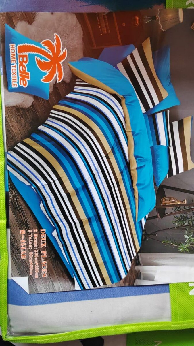 Parure de lit moderne rayée