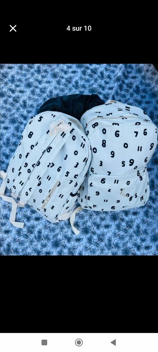 Sac à dos numéroté tendance