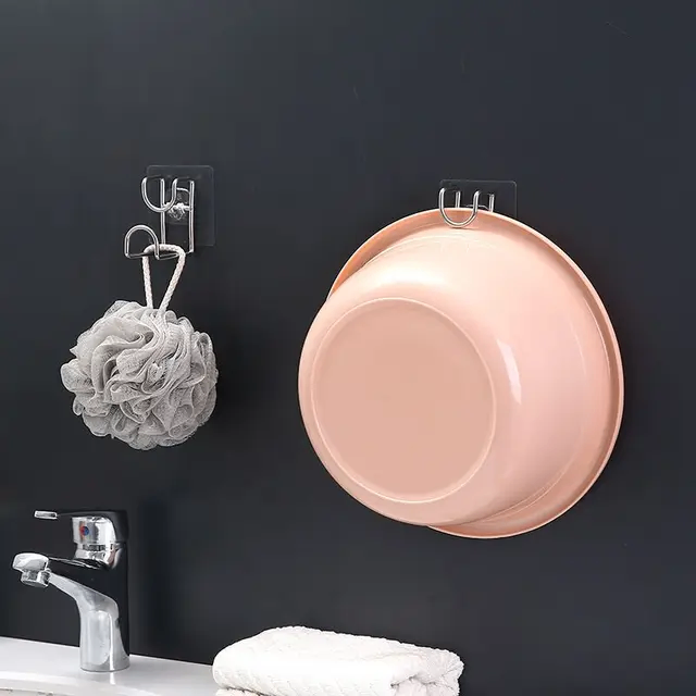 Crochet mural adhésif inox 10p