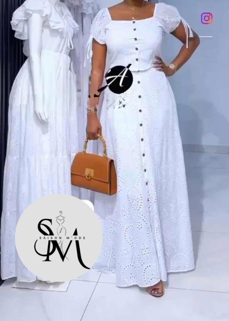 Robe longue blanche été