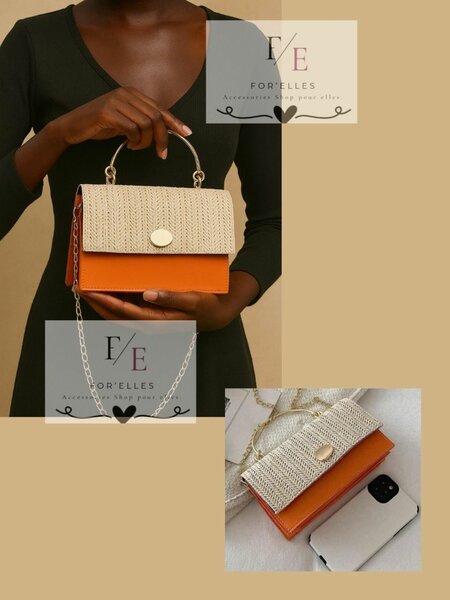 Sac à main en rotin chic
