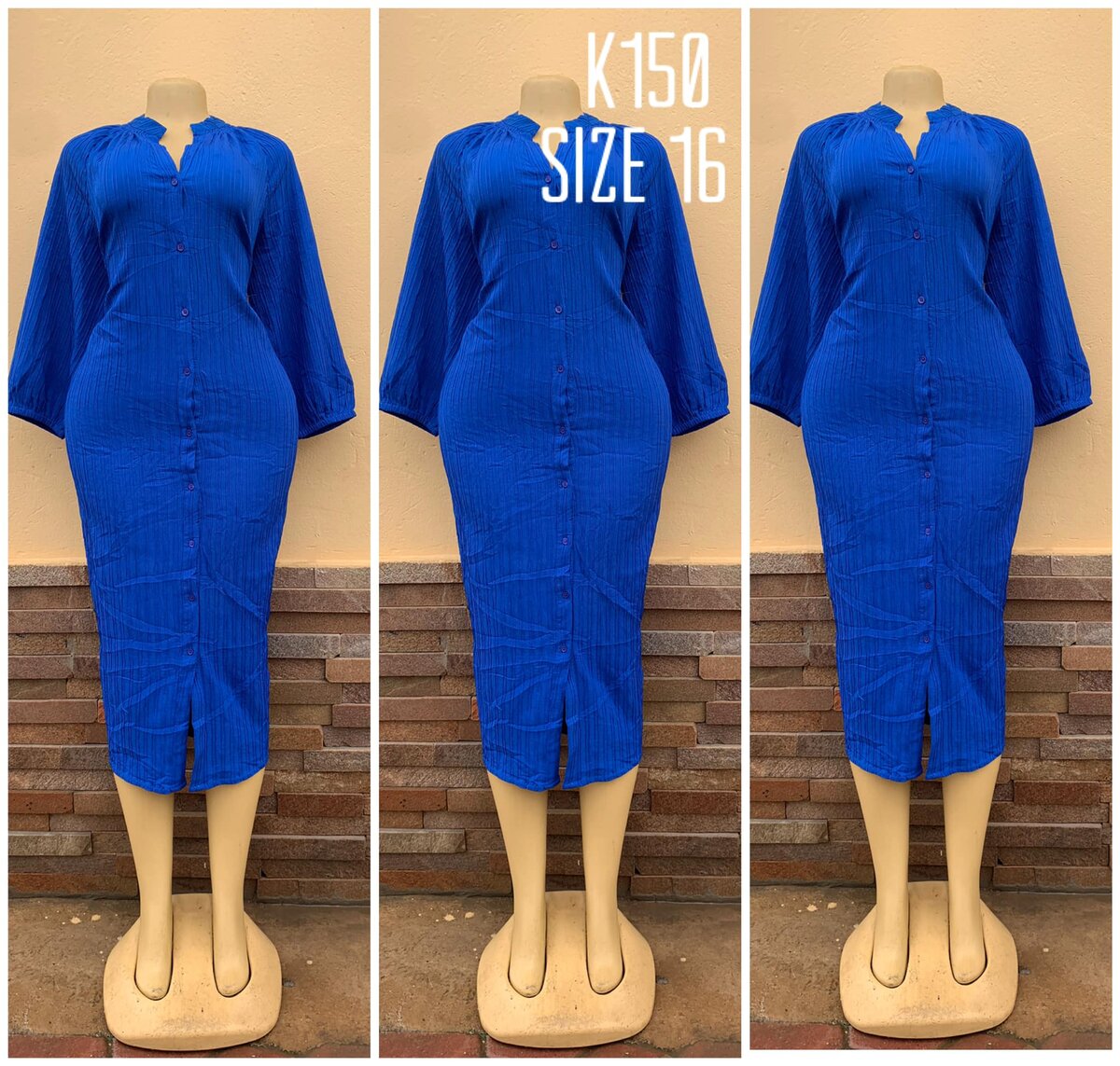 Blue dress with buttons size 16