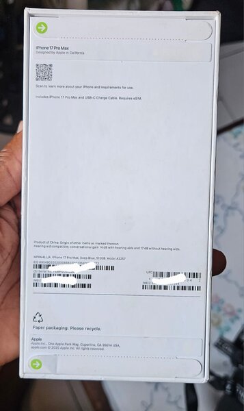 iPhone 17 Pro Max 512 Go Bleu