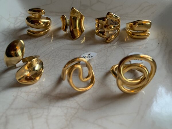 Luxury chunky aesthetic rings