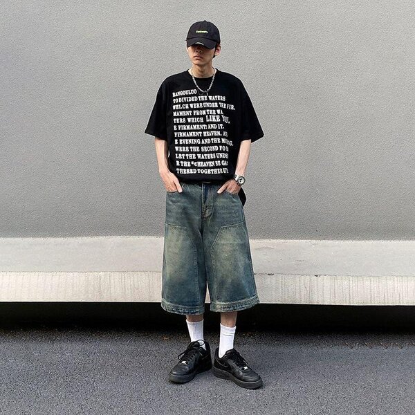 Short en jean décontracté