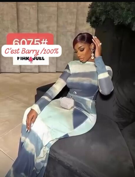 Robe longue élégante tie-dye