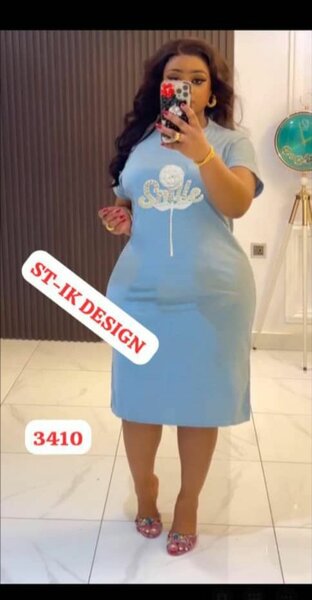 Robe décontractée bleu "Smile"