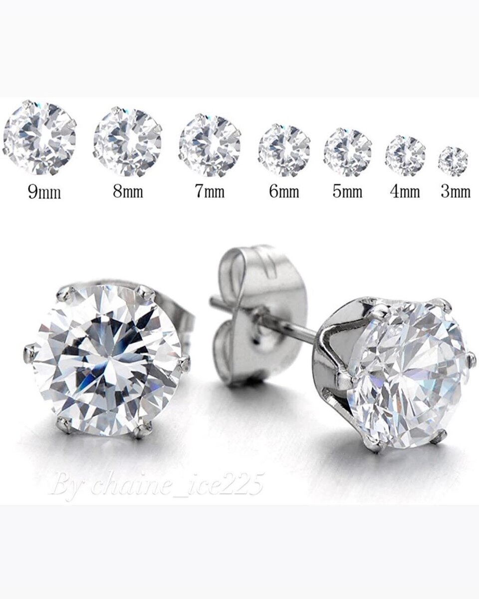 Boucles d'oreilles zircon argenté