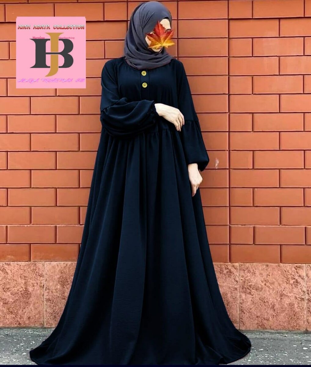 *_  Marble Button abaya