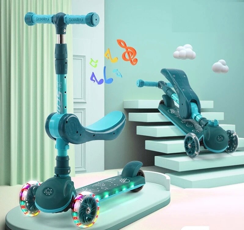 Trottinette lumineuse et qui chante