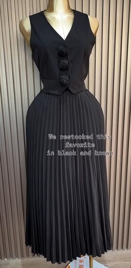 Charming women's dress color black Size : 8/10/12/14