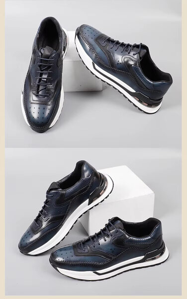 Sneakers en cuir pour hommes