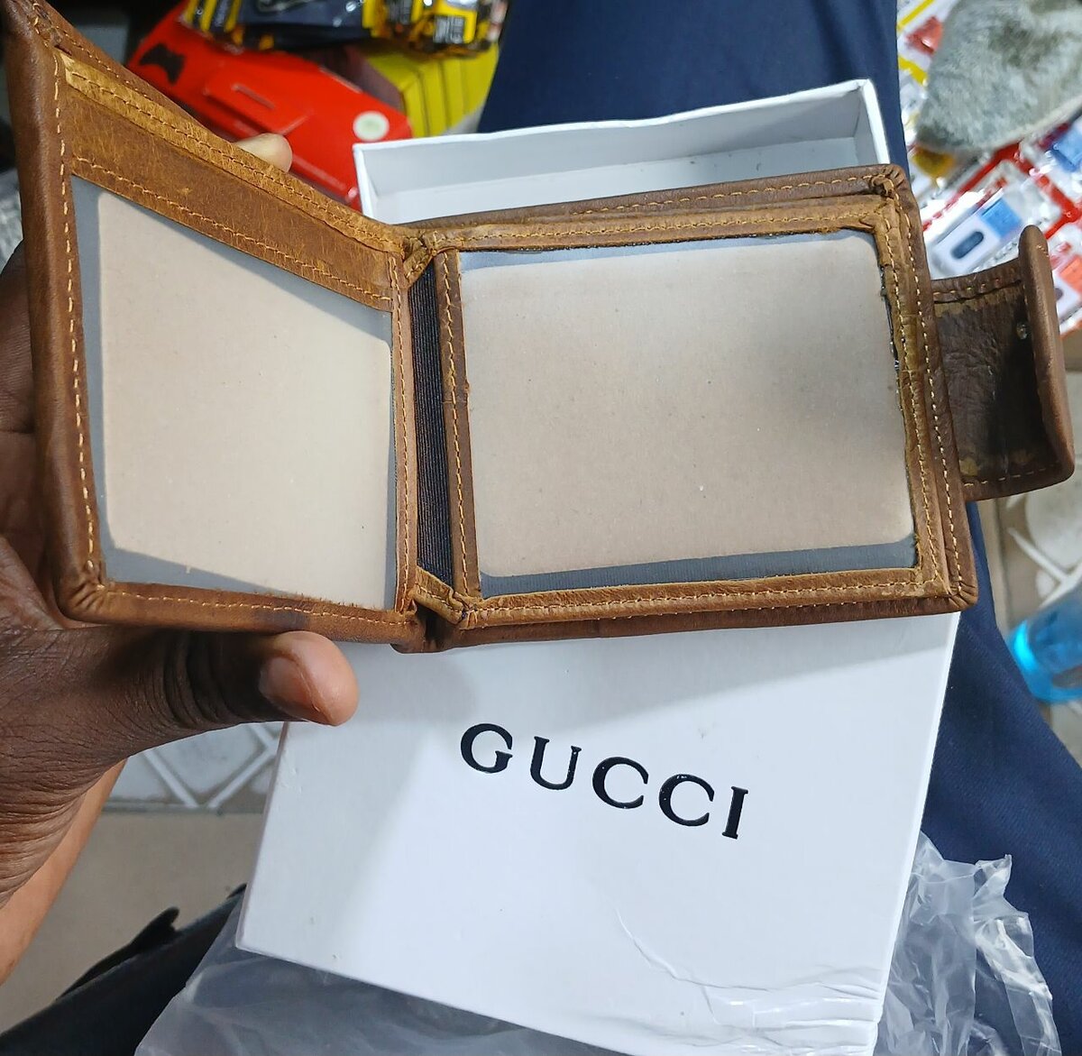 Portefeuille en cuir élégant