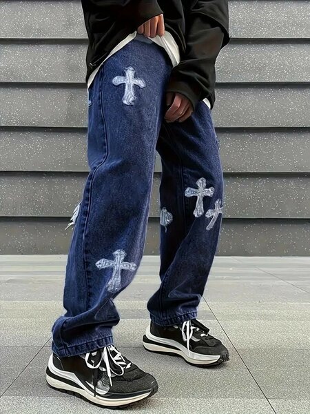 Jeans unisex avec motifs modernes