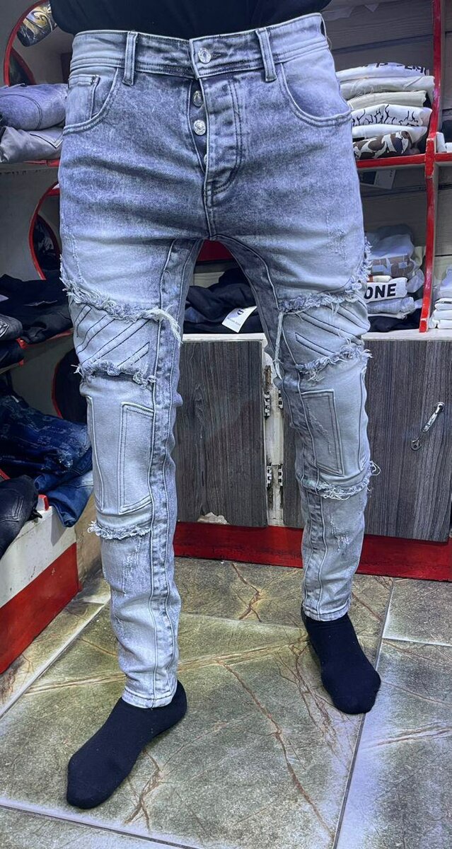 Jean déchiré slim pour homme