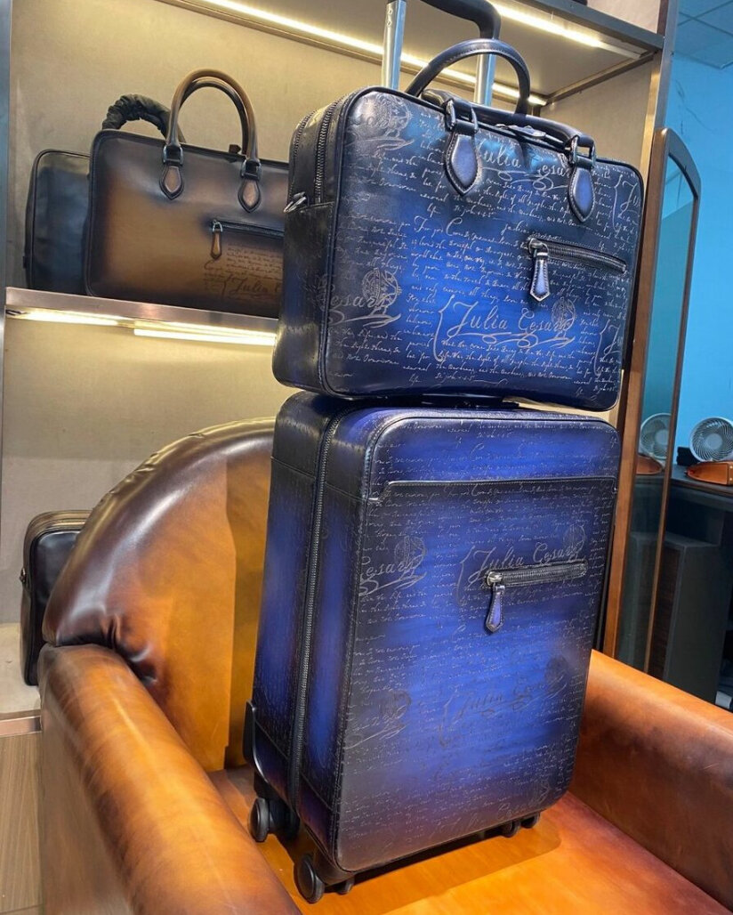 Ensemble de valises en cuir élégant