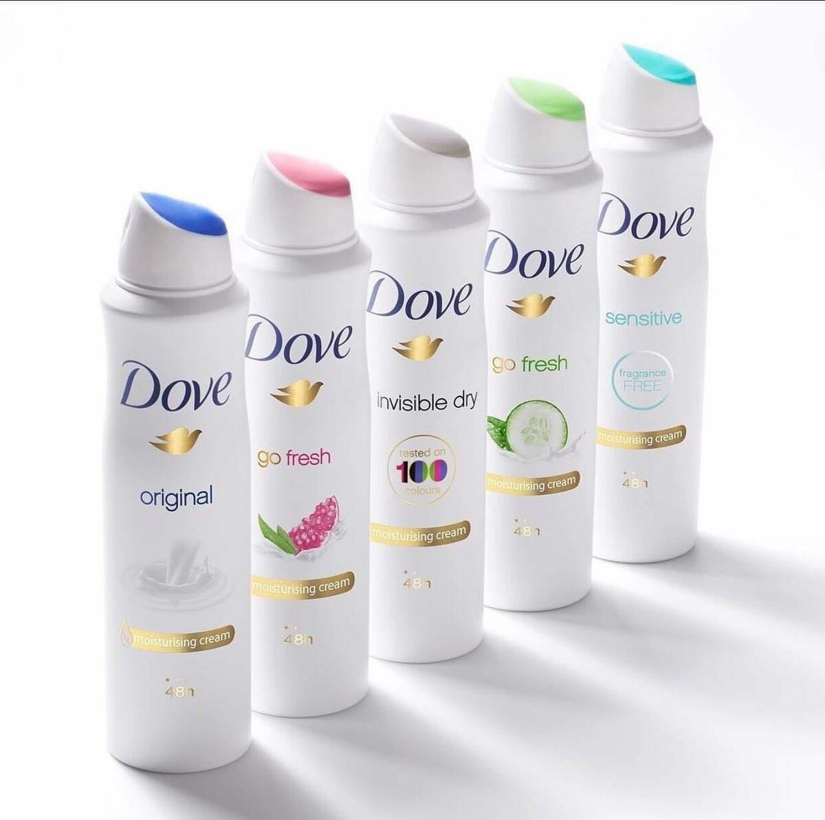 Irish spring shower gel, dove sure spray