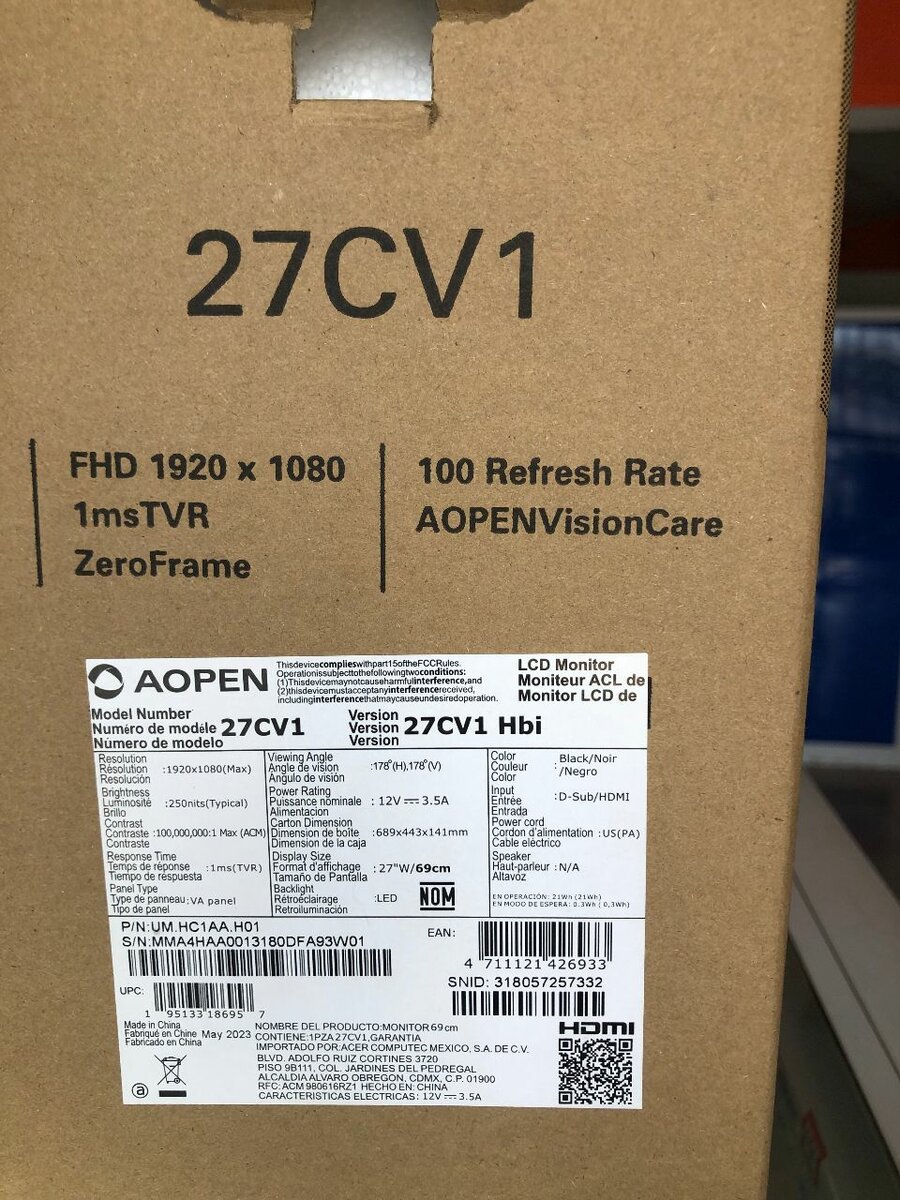 Asus Aopen 27"Monitor