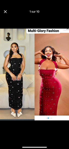 Robe Midi Élastiquée Femme