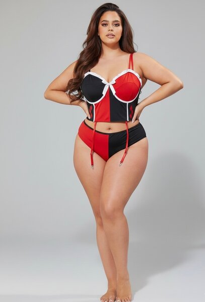 Ensemble lingerie rouge et noir