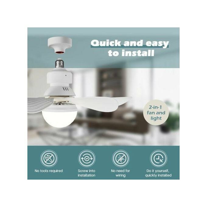 Ventilateur de Plafond avec Lumière LED - Rafraîchissez et I