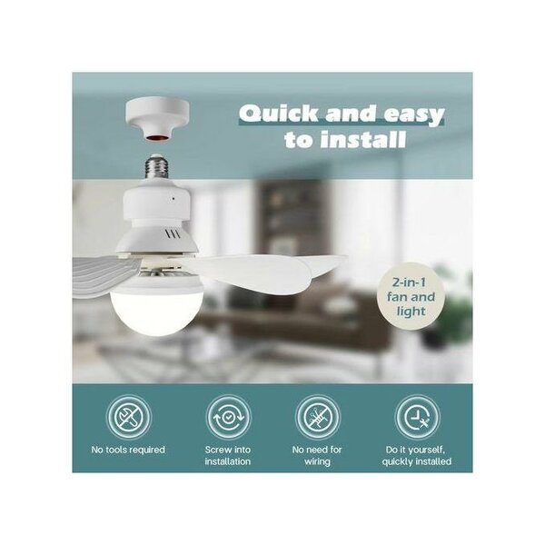 Ventilateur de Plafond avec Lumière LED - Rafraîchissez et I