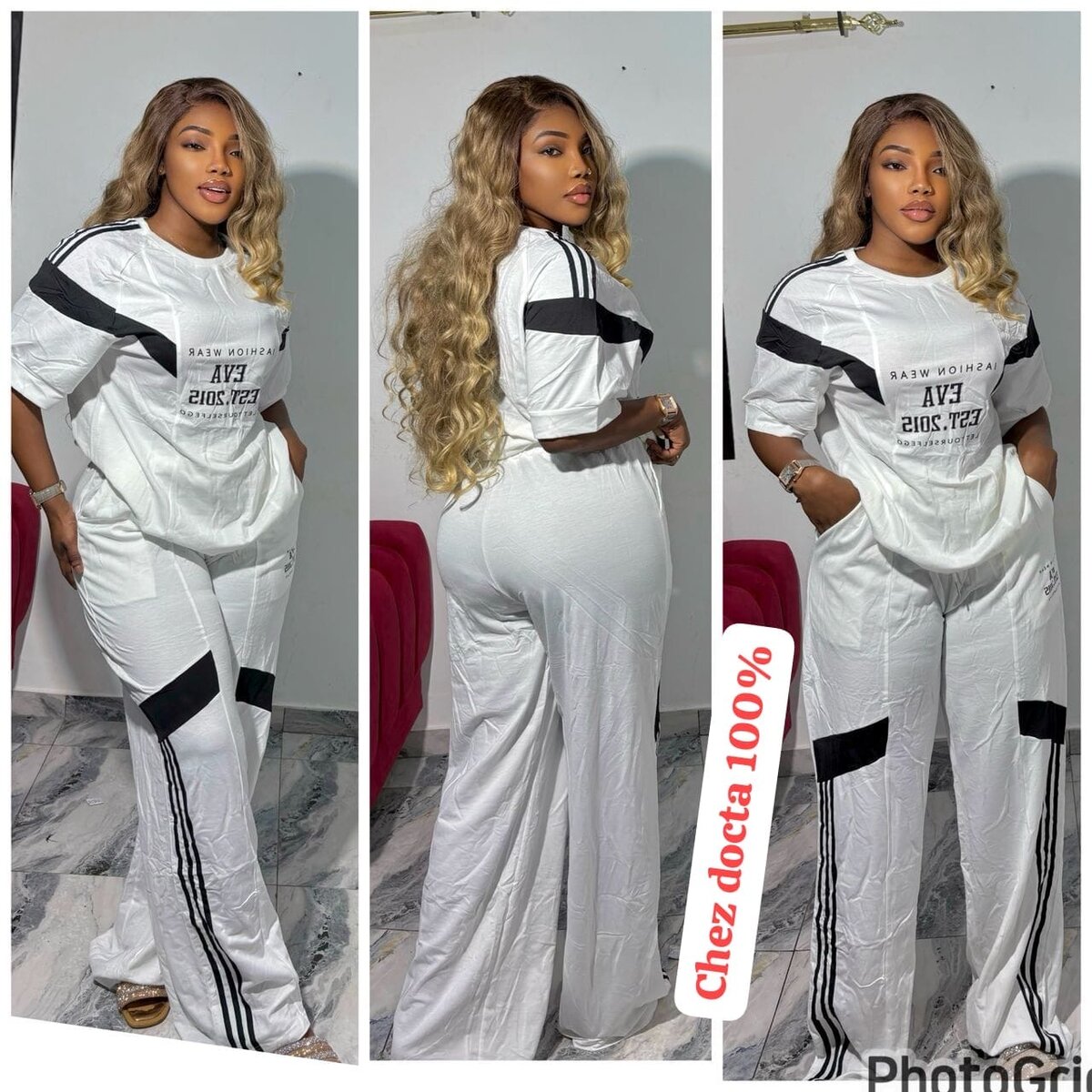 Tenue décontractée à bandes