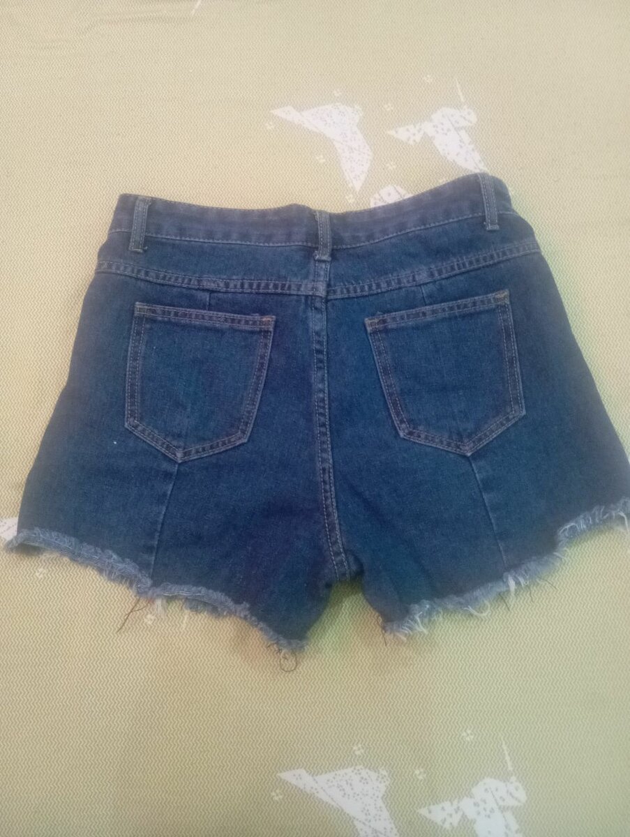 Short en jean taille haute