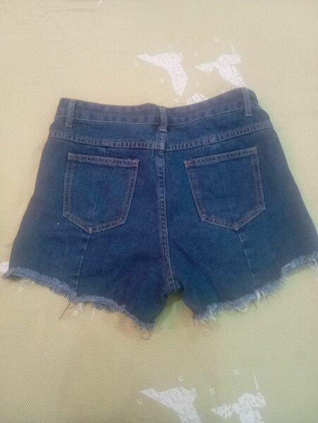 Short en jean taille haute