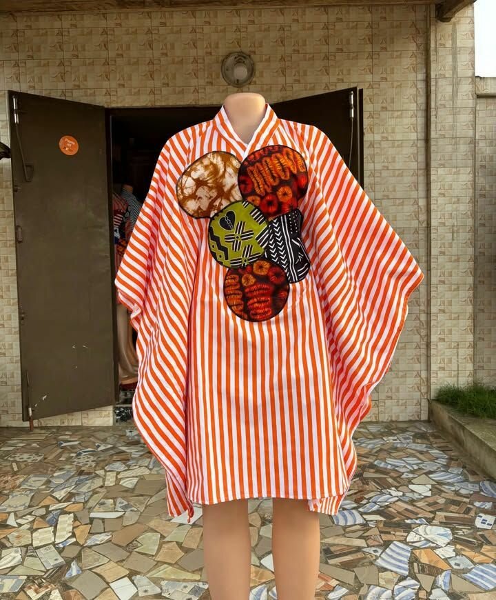 Superbe poncho africain patchwork
