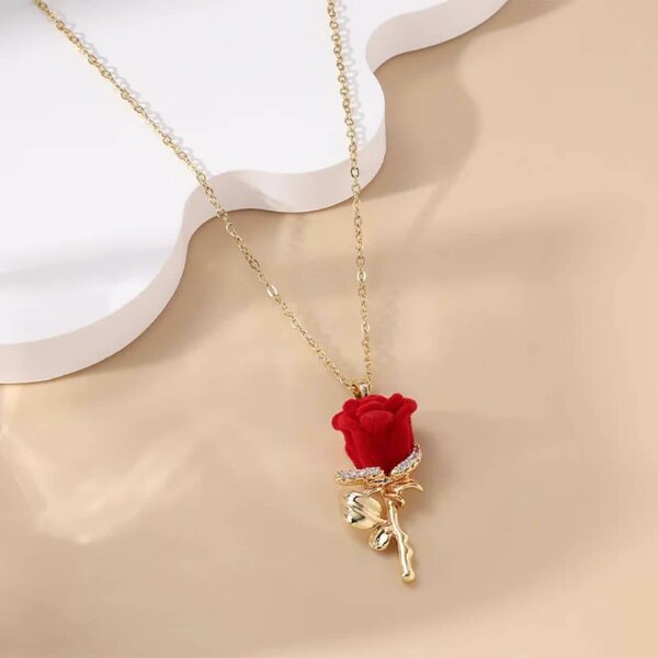 Collier Rose Doré Chic