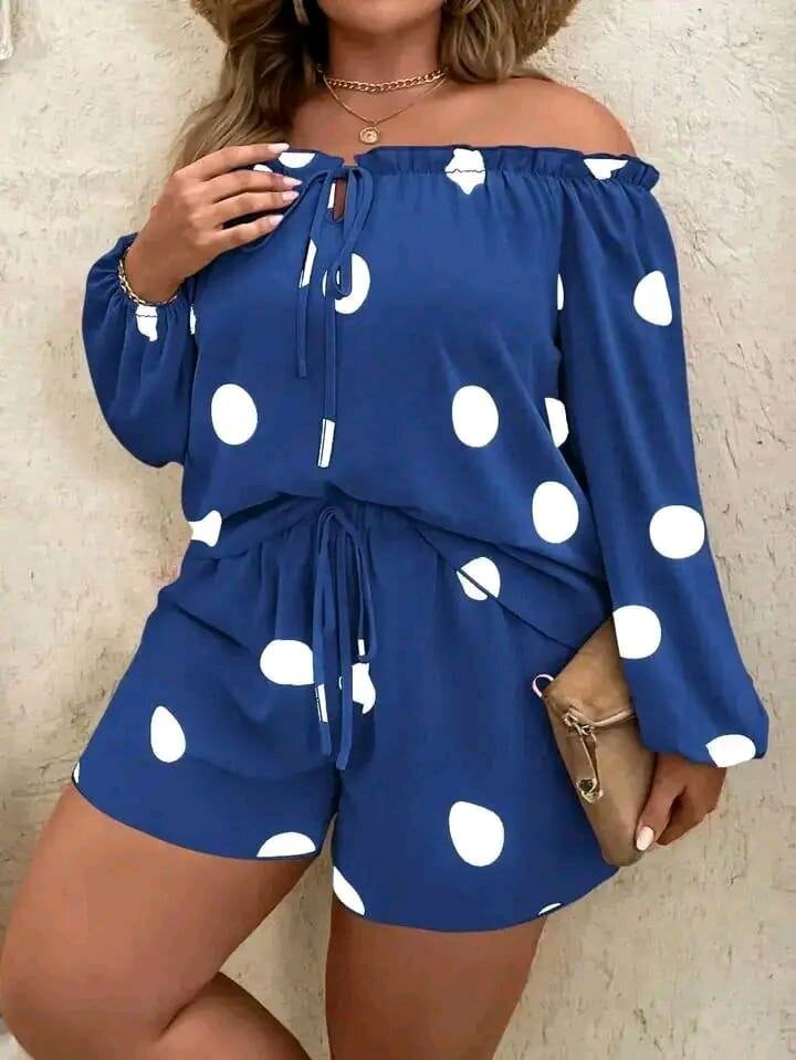 Combishort à pois chic