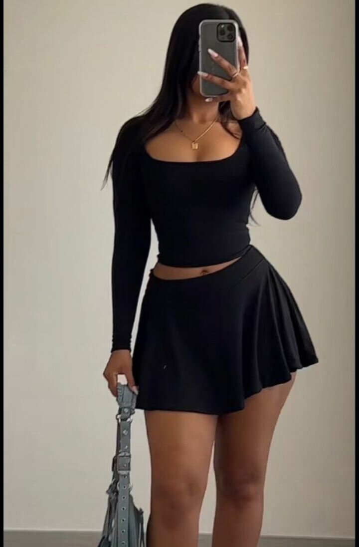 Ensemble jupe noire élégante