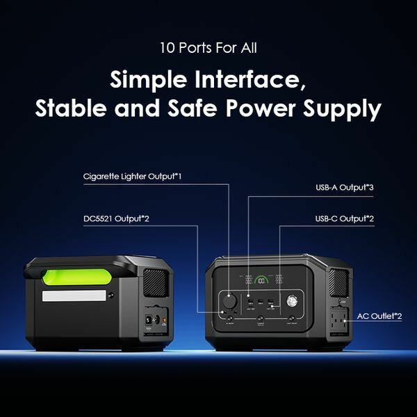Station d'énergie portable 600W