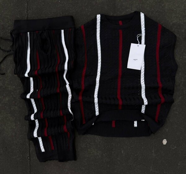 Costume de Sport Stripe Décontracté