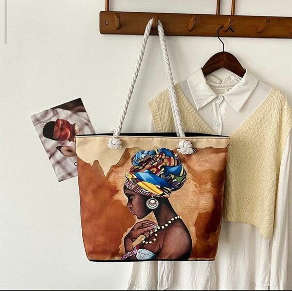 Sac cabas imprimé artistique