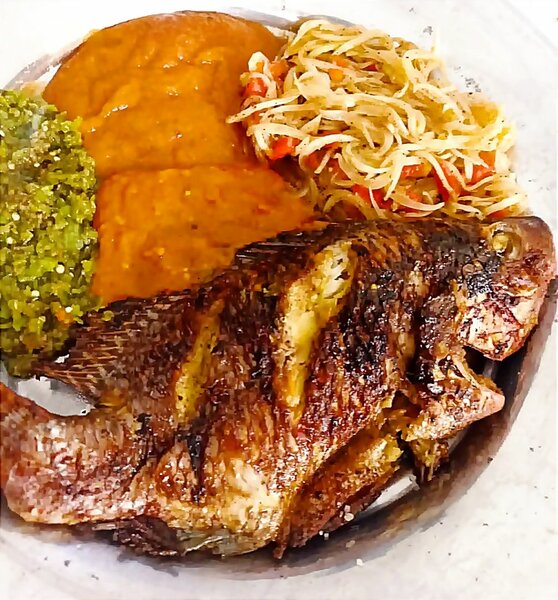 Poisson carpe braiset grillé