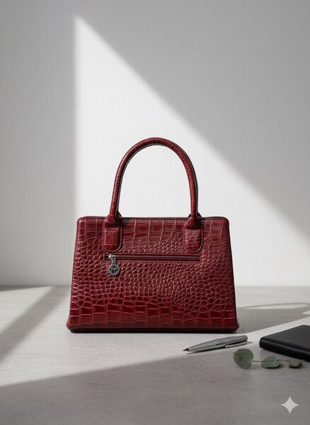 Sac à main cuir croco élégant
