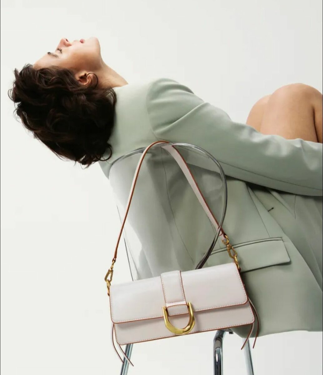 Sac à bandoulière Femme Luxe en Cuir Blanc