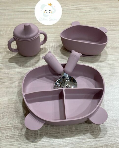 Set Vaisselle Bébé en Silicone