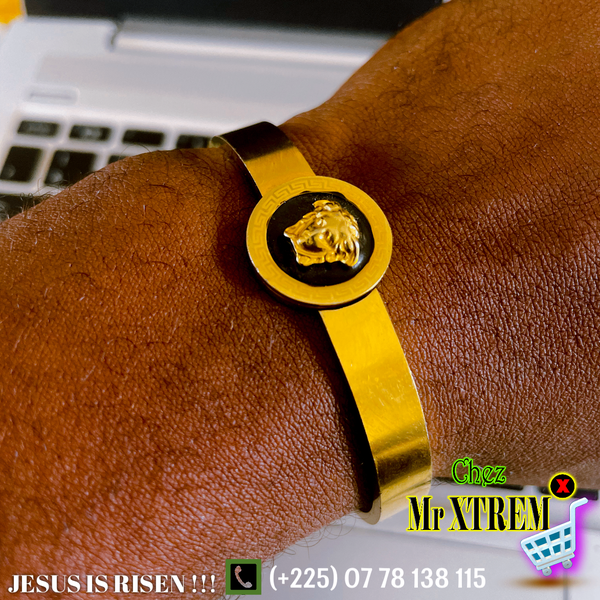 Bracelet Lion doré élégant