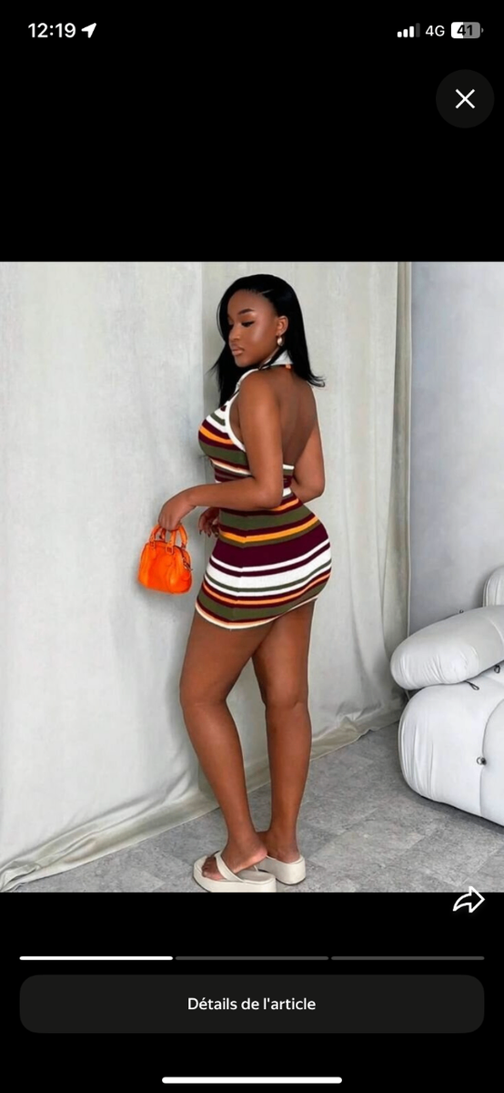 Ensemble chic rayé femme