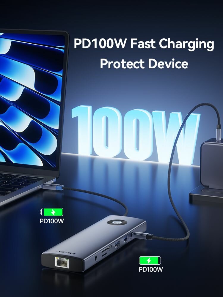 Jasoz H113 10 in 1 Docking Station 4K HDMI Type C