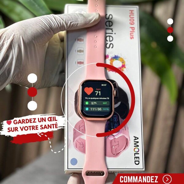 Montre Intelligente AMOLED Rose