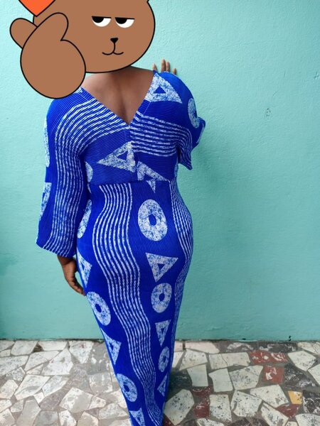 Robe en soie Bleue