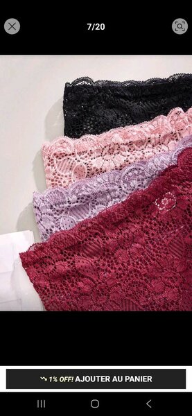 Culottes en dentelle multicolores